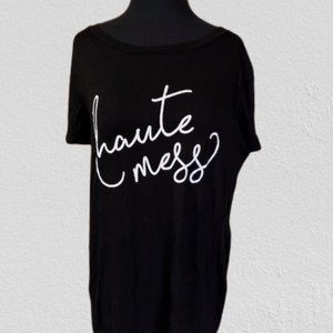 Coverstitched Haute Mess Graphic Tee 4339 NWT Boutique